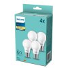 LED set de 4 x E27 9 Watt 2700 Kelvin 806 Lumen Philips