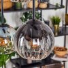 Koyoto Suspension, Boule lumineuse, Suspension Ambre, Clair, Fumé, 6 lumières