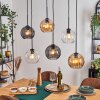 Koyoto Suspension, Boule lumineuse, Suspension Ambre, Clair, Fumé, 6 lumières