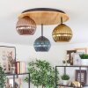 Koyoto Plafonnier, Boule lumineuse Écru, Noir, 3 lumières