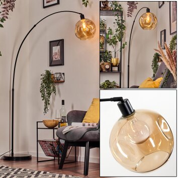 Ripoll Boule lumineuse, Lampadaire, Lampadaires arc Noir, 1 lumière