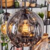 Koyoto Suspension, Boule lumineuse, Suspension Ambre, Clair, Fumé, 6 lumières