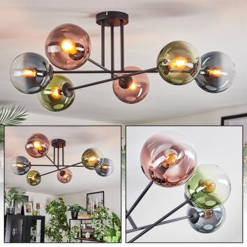 Gastor Plafonnier, Boule lumineuse 50 cm Bleu, Vert, Clair, Cuivré, 6 lumières Gastor Plafonnier, Boule lumineuse 50 cm Bleu, Vert, Clair, Cuivré, 6 lumières