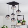 Koyoto Plafonnier, Boule lumineuse Clair, Fumé, 5 lumières