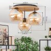Koyoto Plafonnier, Boule lumineuse Écru, Noir, 3 lumières
