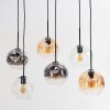 Ripoll Suspension, Boule lumineuse, Suspension Ambre, Clair, Fumé, 6 lumières