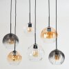 Koyoto Suspension, Boule lumineuse, Suspension Ambre, Clair, Fumé, 6 lumières