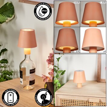 Salgadinho Lampe de table d'extérieur, Lampe à poser LED Blanc, 1 lumière