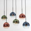 Koyoto Suspension, Boule lumineuse, Suspension Bleu, Vert, Clair, Cuivré, 6 lumières