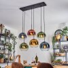Koyoto Suspension, Boule lumineuse, Suspension Bleu, Or, Vert, Clair, Cuivré, 6 lumières