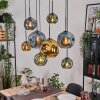 Ripoll Suspension, Boule lumineuse, Suspension Écru, Noir, 8 lumières