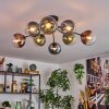 Gastor Plafonnier, Boule lumineuse 87 cm Bleu, Vert, Clair, Cuivré, 8 lumières