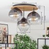 Koyoto Plafonnier, Boule lumineuse Écru, Noir, 3 lumières
