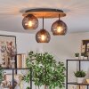 Koyoto Plafonnier, Boule lumineuse Écru, Noir, 3 lumières