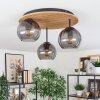 Koyoto Plafonnier, Boule lumineuse Écru, Noir, 3 lumières