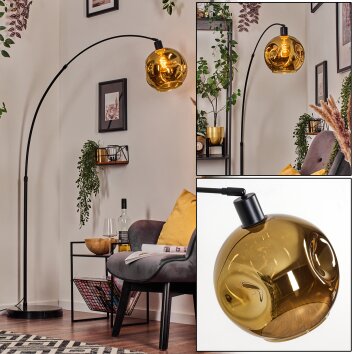 Ripoll Boule lumineuse, Lampadaire, Lampadaires arc Noir, 1 lumière