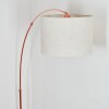 Bassagoda Lampadaire, Lampadaires arc Cuivre, Noir, 1 lumière, Abat-jour en tissu