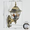 Naofe Lampe murale d´extérieur, Applique murale Or, Noir, 1 lumière, Détecteur de mouvement