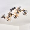 Gastor Plafonnier, Boule lumineuse Or, Noir, 10 lumières