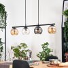 Koyoto Suspension, Boule lumineuse, Suspension Ambre, Clair, Fumé, 4 lumières