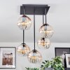 Koyoto Plafonnier, Boule lumineuse Ambre, Clair, 5 lumières