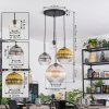 Koyoto Suspension, Boule lumineuse, Suspension grappe Ambre, Or, Clair, Fumé, 4 lumières