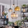 Koyoto Suspension, Boule lumineuse, Suspension grappe Ambre, Or, Clair, Fumé, 4 lumières