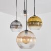 Koyoto Suspension, Boule lumineuse, Suspension grappe Ambre, Or, Clair, Fumé, 4 lumières