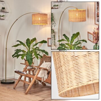 Cavaca Lampadaire, Lampadaires arc Laiton, Noir, 1 lumière