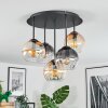 Koyoto Plafonnier, Boule lumineuse 45 cm Ambre, Clair, Fumé, 5 lumières