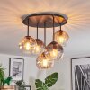 Koyoto Plafonnier, Boule lumineuse 45 cm Ambre, Clair, Fumé, 5 lumières