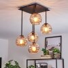 Koyoto Plafonnier, Boule lumineuse Ambre, 5 lumières