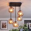 Koyoto Plafonnier, Boule lumineuse Ambre, 5 lumières