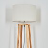 Soungou Lampadaire Chrome, Écru, 1 lumière