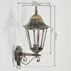 Hongkong Lampe murale d´extérieur, Applique murale Or, Noir, 1 lumière