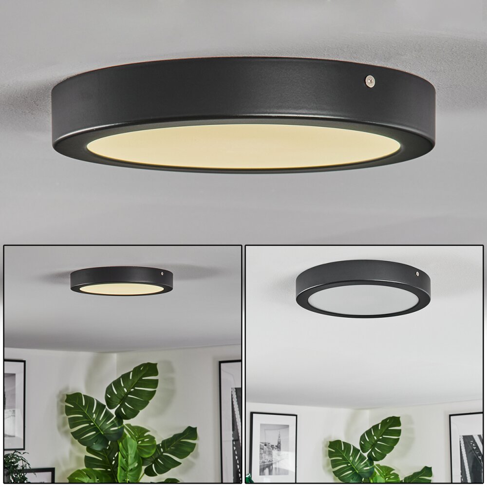 Isela Plafonnier LED Noir, 1 lumière main product photo