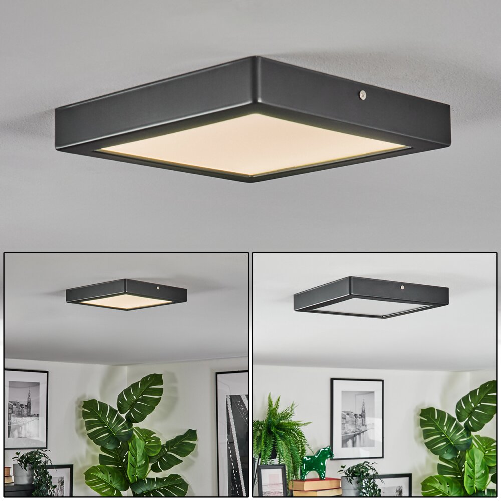 Isela Plafonnier LED Noir, 1 lumière main product photo
