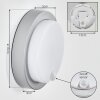 Jelad Lampe murale d´extérieur, Applique murale LED Argenté, 1 lumière, Détecteur de mouvement