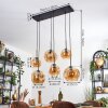 Ripoll Suspension, Boule lumineuse, Suspension Ambre, 6 lumières