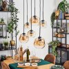 Ripoll Suspension, Boule lumineuse, Suspension Ambre, Clair, 6 lumières