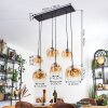 Ripoll Suspension, Boule lumineuse, Suspension Ambre, Clair, 6 lumières