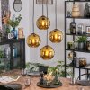 Koyoto Suspension, Boule lumineuse, Suspension grappe Or, 4 lumières