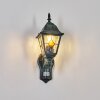 Naofe Lampe murale d´extérieur, Applique murale Vert, Noir, 1 lumière, Détecteur de mouvement