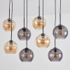 Koyoto Suspension, Boule lumineuse, Suspension Ambre, Fumé, 8 lumières