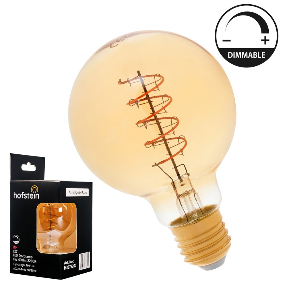 E27 6 Watt blanc chaud dimmable 400 Lumen main product photo