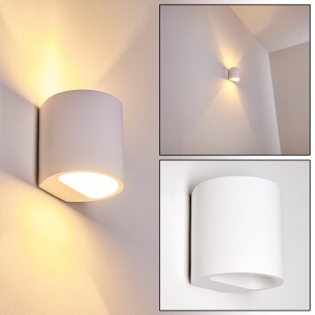 Applique murale Galpones Blanc, 1 lumière