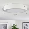 Plafonnier Finsrud LED Blanc, 1 lumière