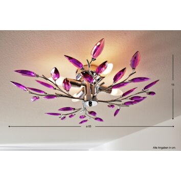 Plafonnier Globo Libra Chrome, 4 lumières