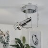 Plafonnier Morges LED Chrome, 1 lumière