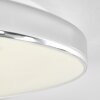 Plafonnier Morges LED Chrome, Blanc, 1 lumière